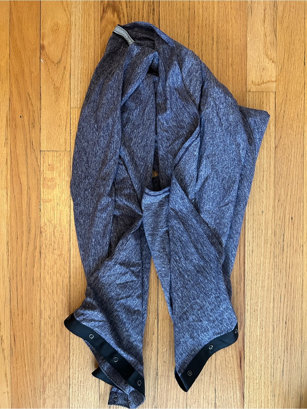 Lululemon Heather Navy Snap-Trim Scarf